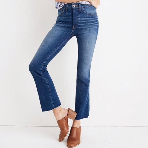 Madewell Denim - Madewell 10” High Riser Demi Boot Raw Hem Jeans 24